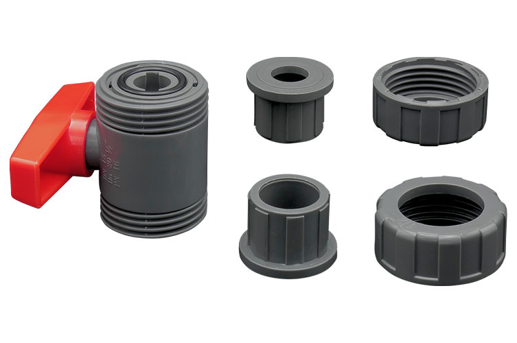 PVC 16 BALL VALVE ﾕﾆｵﾝ ｿｹｯﾄ式