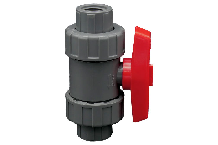PVC 1/2"(16) BALL VALVE ﾕﾆｵﾝ ﾈｼﾞ式