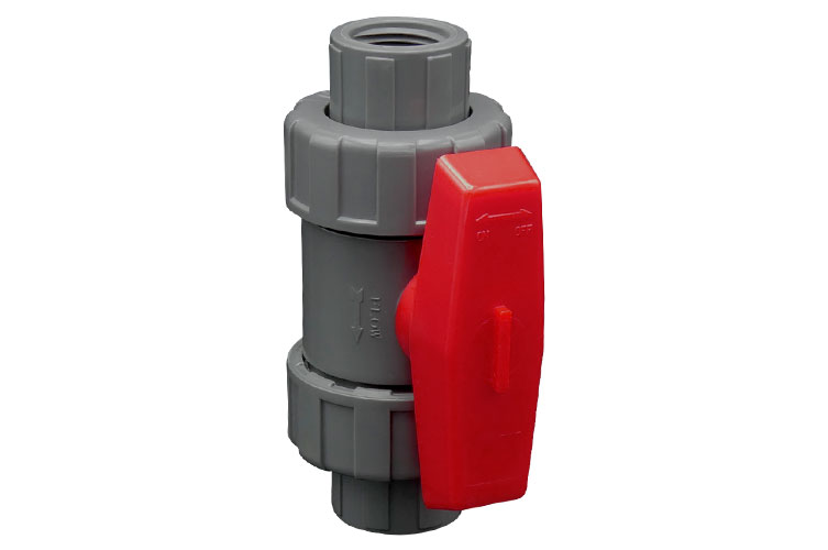 PVC 1/2"(16) BALL VALVE ﾕﾆｵﾝ ﾈｼﾞ式