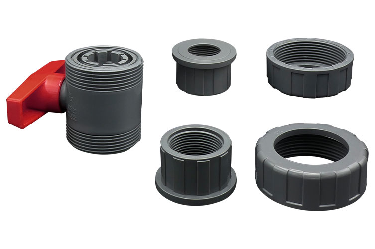 PVC 1 1/4"(32)BALL VALVE ﾕﾆｵﾝﾈｼﾞ式