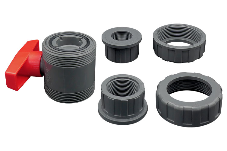 PVC 1 1/2"(40)BALL VALVE ﾕﾆｵﾝﾈｼﾞ式