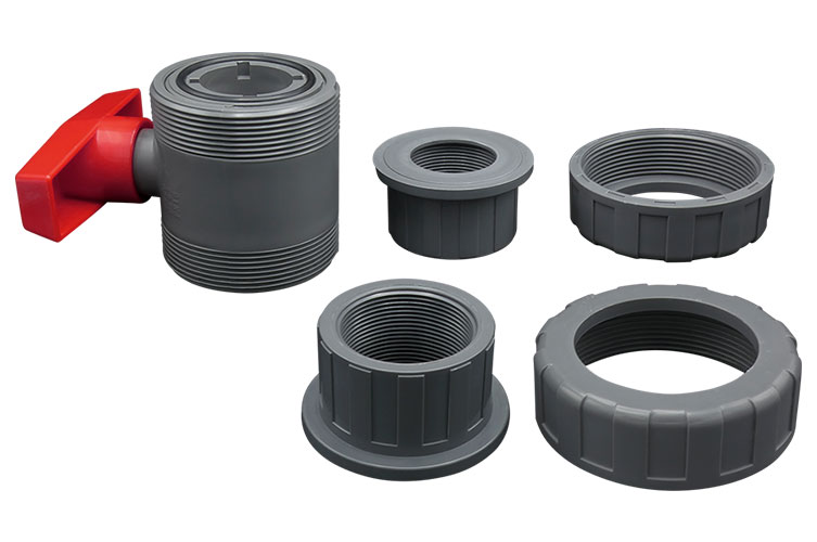 PVC 2"(50) BALL VALVE ﾕﾆｵﾝ ﾈｼﾞ式